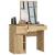 Masa de toaleta/machiaj, 2 sertare stanga, cu oglinda, dulap, stejar artisan, 90x50x77/142 cm GartenVIP DiyLine