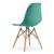 Scaun stil scandinav, Artool, Osaka, PP, lemn, verde, 46x54x81 cm GartenVIP DiyLine