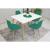 Scaun stil scandinav, Artool, Osaka, PP, lemn, verde, 46x54x81 cm GartenVIP DiyLine