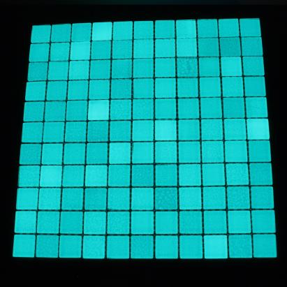 Mozaic fosforescent care lumineaza aqua, 30x30 cm, decoratiune glow MultiMark GlobalProd