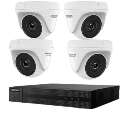 Kit supraveghere Hikvision seria HiWatch 4 camere 2 Megapixeli Infrarosu 20M DVR 4 canale SafetyGuard Surveillance