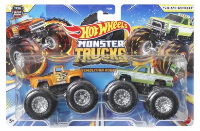 HOT WHEELS MONSTER TRUCK SET 2 MASINI SCARA 1 LA 64 HI-TAIL HAULER SI SILVERADO SuperHeroes ToysZone