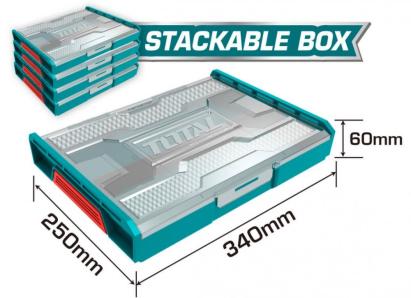 TOTAL - CUTIE DEPOZITARE PLASTIC 340*250*60mm PowerTool TopQuality