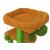 Ansamblu de joaca pentru pisici, Jumi, model cactus, cu platforme, culcus, ciucure, verde si portocaliu, 47x90 cm GartenVIP DiyLine