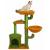 Ansamblu de joaca pentru pisici, Jumi, model cactus, cu platforme, culcus, ciucure, verde si portocaliu, 47x90 cm GartenVIP DiyLine