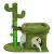 Ansamblu de joaca pentru pisici, Jumi, model cactus, cu stalp catarare, culcus, ciucure, verde, 63x40x72 cm GartenVIP DiyLine