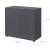 Comoda cu 2 Sertare si 2 Usi, Culoare Gri Inchis Mat Antracit, Dimensiuni 74x79x36 cm
