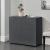Comoda cu 2 Sertare si 2 Usi, Culoare Gri Inchis Mat Antracit, Dimensiuni 74x79x36 cm
