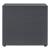 Comoda cu 2 Sertare si 2 Usi, Culoare Gri Inchis Mat Antracit, Dimensiuni 74x79x36 cm