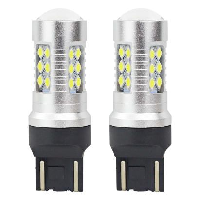 Bec lumini de zi tip LED T20 W2.1x9.5d, W21/5W 12-24V, 24 SMD 3030, 6.2W , AMIO, Set 2 buc AutoDrive ProParts