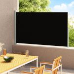 Copertină laterală retractabilă de terasă, negru, 200 x 300 cm GartenMobel Dekor
