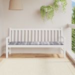 Pernă bancă de grădină, gri carouri, 180x50x3 cm, textil Oxford GartenMobel Dekor
