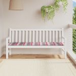 Pernă bancă de grădină, roșu carouri, 180x50x3cm, textil Oxford GartenMobel Dekor