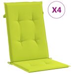 Perne scaun cu spătar înalt, 4 buc., verde, 120x50x3 cm, textil GartenMobel Dekor