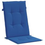 Perne scaun spătar înalt, 6 buc., albastru, 120x50x3 cm, textil GartenMobel Dekor