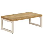 Măsuță de cafea, 100x50x35 cm, lemn masiv de mango și oțel GartenMobel Dekor