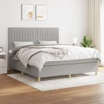 Pat continental, gri deschis, 180x200 cm, material textil GartenMobel Dekor