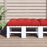 Pernă pentru paleți, roșu, 120x80x12 cm, material textil GartenMobel Dekor