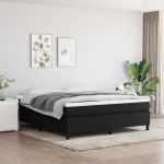 Pat box spring cu saltea, negru, 180x200 cm, catifea GartenMobel Dekor