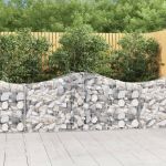 Coșuri gabion arcuite 7 buc, 200x30x80/100cm, fier galvanizat GartenMobel Dekor