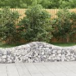 Coșuri gabion arcuite 7 buc, 200x50x40/60 cm, fier galvanizat GartenMobel Dekor