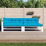 Perne de paleți, 5 buc., albastru, material textil GartenMobel Dekor
