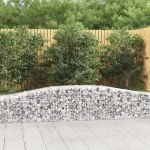 Coșuri gabion arcuite 3 buc, 400x50x40/60 cm, fier galvanizat GartenMobel Dekor