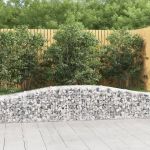 Coșuri gabion arcuite 4 buc, 400x50x40/60 cm, fier galvanizat GartenMobel Dekor