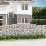 Coșuri gabion arcuite 10 buc, 400x50x120/140cm, fier galvanizat GartenMobel Dekor