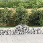 Coșuri gabion arcuite 3 buc, 200x50x40/60 cm, fier galvanizat GartenMobel Dekor