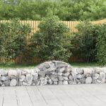 Coșuri gabion arcuite 5 buc, 200x50x40/60 cm, fier galvanizat GartenMobel Dekor