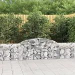 Coșuri gabion arcuite, 5 buc., 300x30x60/80 cm, fier galvanizat GartenMobel Dekor