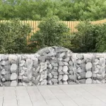 Coșuri gabion arcuite 11 buc, 200x50x80/100 cm, fier galvanizat GartenMobel Dekor