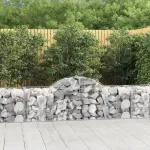 Coșuri gabion arcuite 25 buc, 200x50x60/80 cm, fier galvanizat GartenMobel Dekor