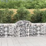 Coșuri gabion arcuite 3 buc, 200x50x80/100 cm, fier galvanizat GartenMobel Dekor