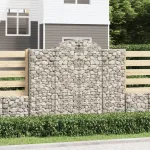 Coșuri gabion arcuite 9 buc, 200x50x160/180 cm, fier galvanizat GartenMobel Dekor