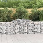 Coșuri gabion arcuite 5 buc., 300x30x80/100 cm, fier galvanizat GartenMobel Dekor