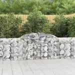 Coșuri gabion arcuite 9 buc., 300x30x80/100 cm, fier galvanizat GartenMobel Dekor