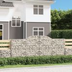 Coșuri gabion arcuite 3 buc, 300x30x120/140 cm, fier galvanizat GartenMobel Dekor