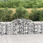 Coșuri gabion arcuite 17 buc, 300x50x80/100 cm, fier galvanizat GartenMobel Dekor
