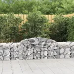 Coșuri gabion arcuite 5 buc, 300x50x60/80 cm, fier galvanizat GartenMobel Dekor