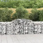 Coșuri gabion arcuite 7 buc, 300x50x80/100 cm, fier galvanizat GartenMobel Dekor
