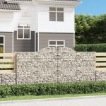 Coșuri gabion arcuite 17 buc, 300x50x140/160cm, fier galvanizat GartenMobel Dekor