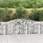 Coșuri gabion arcuite 15 buc, 400x30x80/100 cm, fier galvanizat GartenMobel Dekor
