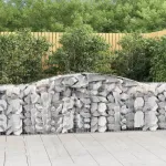 Coșuri gabion arcuite 15 buc, 400x50x80/100 cm, fier galvanizat GartenMobel Dekor