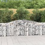 Coșuri gabion arcuite 3 buc, 400x30x80/100 cm, fier galvanizat GartenMobel Dekor
