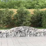 Coșuri gabion arcuite 5 buc, 400x50x40/60 cm, fier galvanizat GartenMobel Dekor