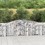 Coșuri gabion arcuite 7 buc, 400x30x100/120 cm fier galvanizat GartenMobel Dekor