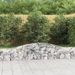 Coșuri gabion arcuite 7 buc, 400x30x40/60 cm, fier galvanizat GartenMobel Dekor
