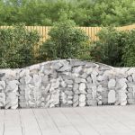 Coșuri gabion arcuite 9 buc, 400x30x100/120 cm fier galvanizat GartenMobel Dekor